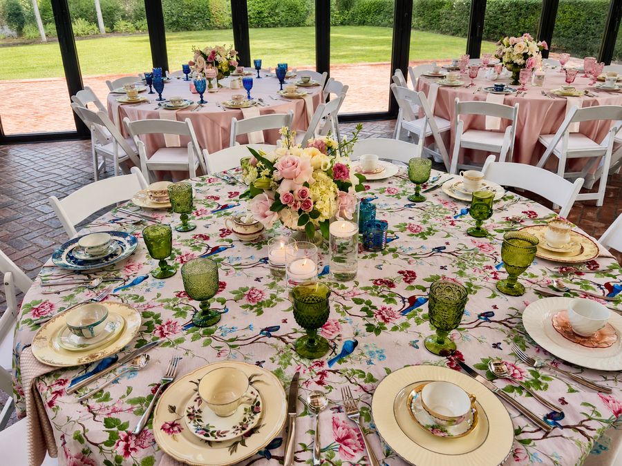 Tea room set for an afternoon tea